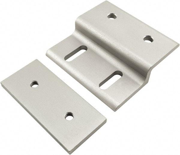 80/20 Inc. - 90mm Wide, Open Shelving Accessory/Component - Aluminum, Clear Anodized Finish, 87mm Long, Use with 45 Series & Bolt Kits 75-3619 & 11-8318 - Apex Tool & Supply