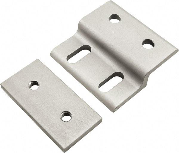 80/20 Inc. - 50mm Wide, Open Shelving Accessory/Component - Aluminum, Clear Anodized Finish, 49mm Long, Use with 25 Series & Bolt Kits 75-3404 & 13-6312 - Apex Tool & Supply