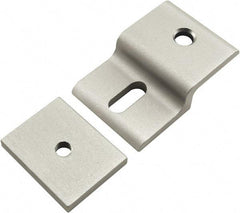 80/20 Inc. - 25mm Wide, Open Shelving Accessory/Component - Aluminum, Clear Anodized Finish, 49mm Long, Use with 25 Series & Bolt Kits 75-3404 & 13-6312 - Apex Tool & Supply