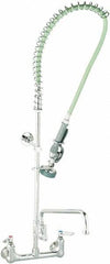 T&S Brass - Riser with Spring Guide, 2 Way Design, Wall Mount, Pre Rinse Faucet Assembly - Lever Handle - Apex Tool & Supply