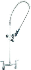 T&S Brass - Riser with Spring Guide, 2 Way Design, Deck Mount, Deck Pre Rinse Faucet Assembly - Lever Handle - Apex Tool & Supply
