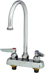 T&S Brass - Standard, 2 Way Design, Deck Mount, Workboard Deck Mount Faucet - 8-3/4 Inch Spout, Lever Handle - Apex Tool & Supply