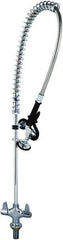 T&S Brass - Riser with Spring Guide, 2 Way Design, Wall Mount, Pre Rinse Faucet Assembly - Lever Handle - Apex Tool & Supply