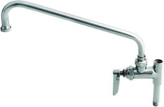 T&S Brass - Low Spout, Lever Design, Single Hole Mount, Add On Faucet for Pre Rinse Units - 12 Inch Spout, Lever Handle - Apex Tool & Supply