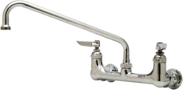 T&S Brass - Wall Mount, Kitchen Faucet without Spray - Swivel Base Faucet, Lever Handle, Low Spout, No Drain - Apex Tool & Supply