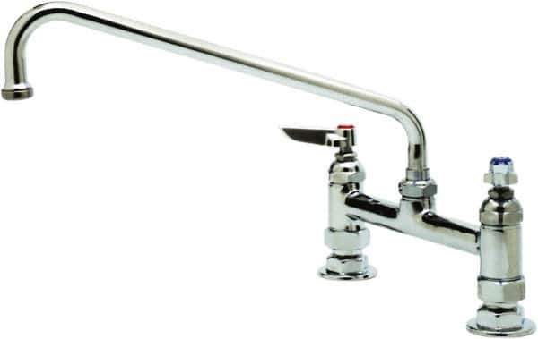T&S Brass - Deck Mount, Deck Mount Faucet without Spray - Mixing Faucet with Nozzle, Lever Handle, Low Spout, No Drain - Apex Tool & Supply