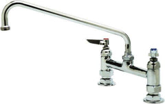 T&S Brass - Deck Mount, Deck Mount Faucet without Spray - Mixing Faucet with Nozzle, Lever Handle, Low Spout, No Drain - Apex Tool & Supply