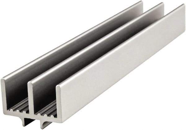 80/20 Inc. - 2 Panel, 0 to 19.05" Wide Door, Clear Anodized Aluminum Lower Door Track - 7.14mm Door Thickness - Apex Tool & Supply