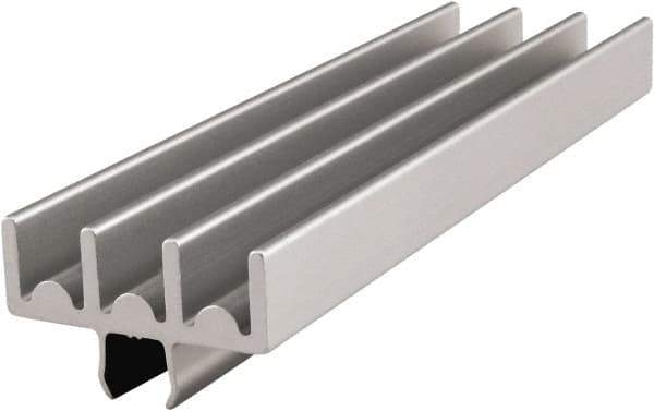 80/20 Inc. - 3 Panel, 0 to 28.58" Wide Door, Clear Anodized Aluminum Lower Door Track - 6.99mm Door Thickness - Apex Tool & Supply