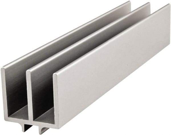 80/20 Inc. - 2 Panel, 0 to 19.05" Wide Door, Clear Anodized Aluminum Upper Door Track - 7.14mm Door Thickness - Apex Tool & Supply