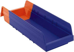 Akro-Mils - 17-7/8" Deep, Blue/Orange Hopper Shelf Bin - 4" High x 6-5/8" Wide x 17-7/8" Long - Apex Tool & Supply