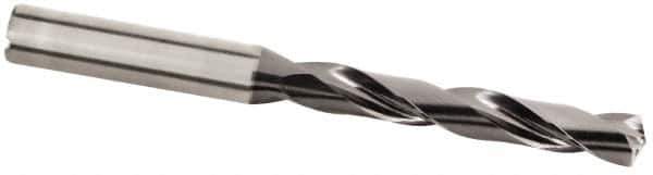 Kennametal - 10.1mm 135° Solid Carbide Jobber Drill - Multilayer TiAlN Finish, Right Hand Cut, Spiral Flute, Straight Shank, 118mm OAL, Standard Point - Apex Tool & Supply