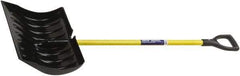 Ability One - 18" High x 13-1/2" Wide Round Steel Shovel - 40" Long Fiberglass Straight Handle - Apex Tool & Supply