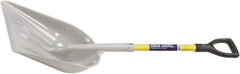 Ability One - 19" High x 14-1/4" Wide Round Steel Shovel - 29" Long Fiberglass Straight Handle - Apex Tool & Supply