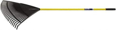 Ability One - Leaf Rake with 51" Straight Fiberglass Handle - 26 Tines, 12" Tine Length - Apex Tool & Supply