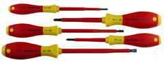 Insulated Slotted Screwdriver 3.0; 4.5; 6.5mm & Phillips # 1 & # 2. 5 Piece Set - Apex Tool & Supply