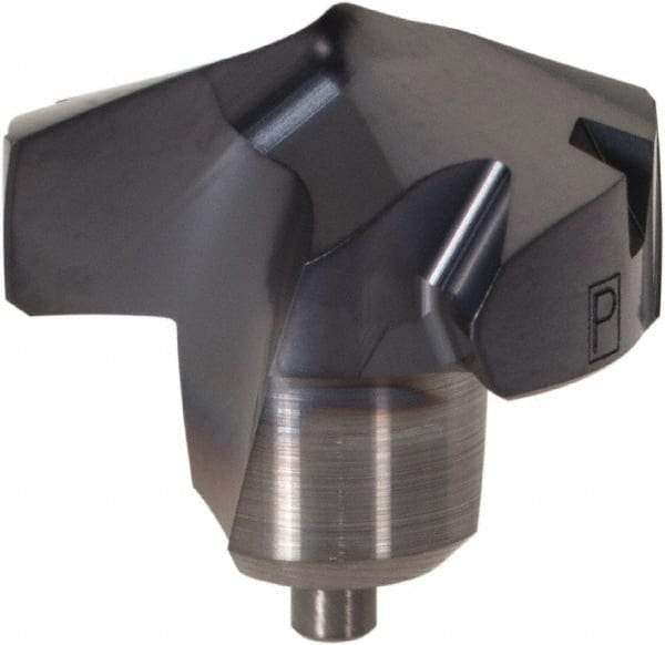 Kennametal - Series KenTIP, 14.3mm Diam Grade KCP15 140° Replaceable Drill Tip - Carbide, AlTiN Finish, R Seat Size - Apex Tool & Supply