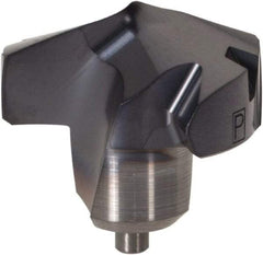Kennametal - Series KenTIP, 14.3mm Diam Grade KCP15 140° Replaceable Drill Tip - Carbide, AlTiN Finish, R Seat Size - Apex Tool & Supply