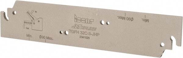 Iscar - 1.26" Blade Height, 0.098" Blade Width, 5-29/32" OAL, Neutral Cut, Single End Indexable Cut-Off Blade - TGFH Blade, Tang-Grip Series - Apex Tool & Supply