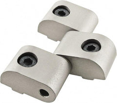 80/20 Inc. - 57mm Long x 29mm Wide x 13mm Thick, Heavy Duty Hinge - Aluminum, Clear Anodized Finish - Apex Tool & Supply