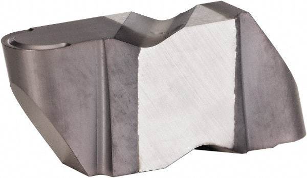 Kennametal - 3047NR K Grade KCU10, 2.39mm Cutting Width Carbide Grooving Insert - 3.81mm Max Depth of Cut, Left Hand, 1.19mm Corner Radius, AlTiN Finish - Apex Tool & Supply