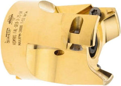 Iscar - 3 Inserts, 2" Cut Diam, 3/4" Arbor Diam, 0.4" Max Depth of Cut, Indexable Square-Shoulder Face Mill - 0/90° Lead Angle, 2.24" High, HSM90S APCR 1405 Insert Compatibility, Through Coolant, Series Helialu - Apex Tool & Supply