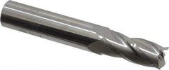 SGS - 29/64", 1" LOC, 1/2" Shank Diam, 3" OAL, 4 Flute, Solid Carbide Square End Mill - Single End, Uncoated, Spiral Flute, 30° Helix, Centercutting, Right Hand Cut, Right Hand Flute, Series 1 - Apex Tool & Supply