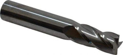SGS - 31/64", 1" LOC, 1/2" Shank Diam, 3" OAL, 4 Flute, Solid Carbide Square End Mill - Single End, Uncoated, Spiral Flute, 30° Helix, Centercutting, Right Hand Cut, Right Hand Flute, Series 1 - Apex Tool & Supply