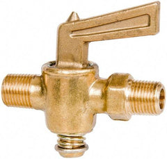 Parker - 1/8" Pipe, Male Pipe to Male Pipe Drain Cock & Shutoff Valve - 1/8-27 Thread, 30 Max psi - Apex Tool & Supply