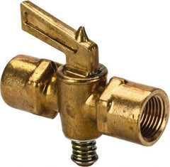 Parker - 3/8" Pipe, Female Pipe to Female Pipe Drain Cock & Shutoff Valve - 3/8-18 Thread, 30 Max psi - Apex Tool & Supply