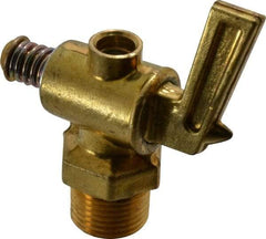 Parker - 3/8" Pipe, Male Pipe Drain Cock & Shutoff Valve - 3/8-18 Thread, 150 Max psi - Apex Tool & Supply