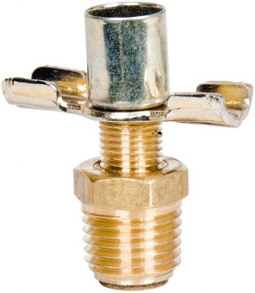 Parker - 1/4" Pipe, External Seal Drain Cock & Shutoff Valve - 1/4-18 Thread, 150 Max psi - Apex Tool & Supply