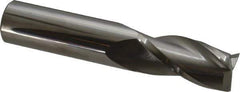 SGS - 3/4", 1-1/2" LOC, 3/4" Shank Diam, 4" OAL, 3 Flute, Solid Carbide Square End Mill - Single End, Uncoated, Spiral Flute, 30° Helix, Centercutting, Right Hand Cut, Right Hand Flute, Series 5 - Apex Tool & Supply