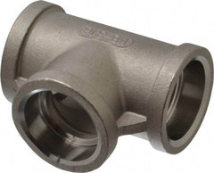 Merit Brass - 1" Grade 316 Stainless Steel Pipe Tee - Socket Weld x Socket Weld x Socket Weld End Connections, 150 psi - Apex Tool & Supply
