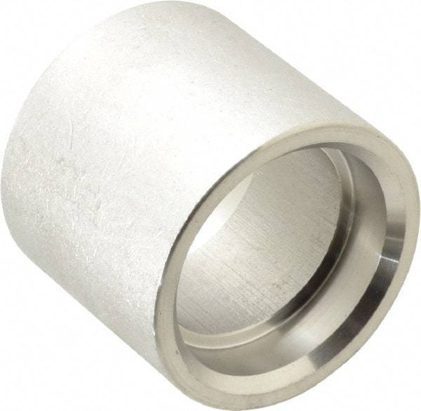 Merit Brass - 1-1/2" Grade 316 Stainless Steel Pipe Coupling - Socket Weld x Socket Weld End Connections, 150 psi - Apex Tool & Supply