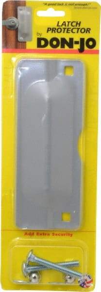 Don-Jo - 7" Long x 2-3/4" Wide, Latch Protector - Silver Coated Steel - Apex Tool & Supply