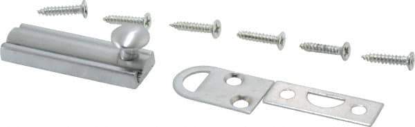 Don-Jo - 2" Long, 1/2" Wide Brass Slide Bolt - US26D Satin Chrome Plated - Apex Tool & Supply