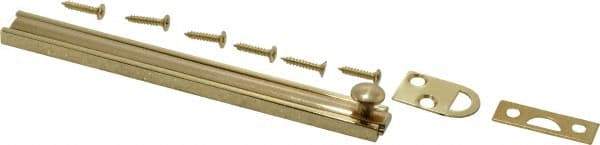 Don-Jo - 6" Long, 1/2" Wide Brass Slide Bolt - US3 Bright Brass - Apex Tool & Supply