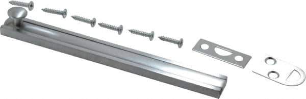 Don-Jo - 6" Long, 1/2" Wide Brass Slide Bolt - US26D Satin Chrome Plated - Apex Tool & Supply