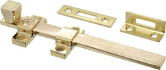 Don-Jo - 8" Long, 1" Wide Brass Surface Bolt - Polished Brass - Apex Tool & Supply