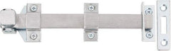 Don-Jo - 8" Long, 1" Wide Stainless Steel Surface Bolt - US26D Satin Chrome Plated - Apex Tool & Supply