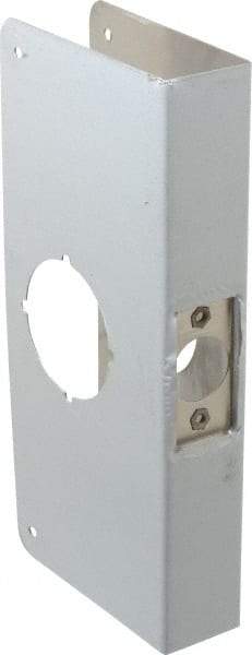 Don-Jo - 4" Wide x 9" High, Stainless Steel, Door Reinforcer - 1-3/8" Thick Door, 2-3/8" Backset - Apex Tool & Supply