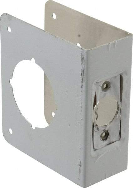 Don-Jo - 4" Wide x 4-1/2" High, Stainless Steel, Door Reinforcer - 1-3/4" Thick Door, 2-3/8" Backset - Apex Tool & Supply