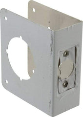 Don-Jo - 4" Wide x 4-1/2" High, Stainless Steel, Door Reinforcer - 1-3/4" Thick Door, 2-3/8" Backset - Apex Tool & Supply