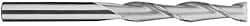 SGS - 1", 3" LOC, 1" Shank Diam, 6" OAL, 2 Flute, Solid Carbide Square End Mill - Single End, Uncoated, Spiral Flute, 30° Helix, Centercutting, Right Hand Cut, Right Hand Flute, Series 3EL - Apex Tool & Supply