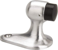 Don-Jo - 2-1/8" Projection Small Gooseneck Door Stop - Floor Mount, Satin Chrome Finish - Apex Tool & Supply
