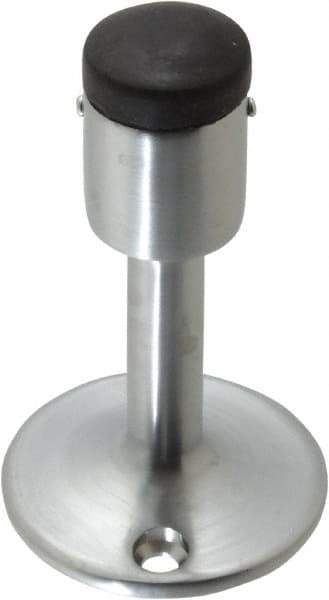 Don-Jo - 3-1/2" Projection Wall Door Stop - Wall Mount, Satin Chrome Finish - Apex Tool & Supply
