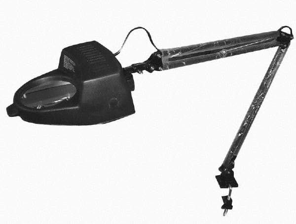 Value Collection - 40 Inch, Swing Arm, Clamp on, Incandescent, Black, Magnifying Task Light - 13 Watt, 1.75x Magnification, 3-1/2 Inch Wide, 3-1/2 Inch Long - Apex Tool & Supply