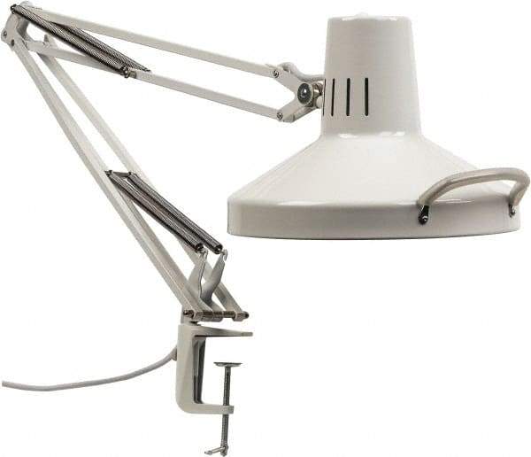 Value Collection - 120 VAC, 22, 100 Watt, Swing Arm Machine Light - Clamp Mount, 5 Ft. Cord, White - Apex Tool & Supply