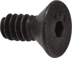 Value Collection - #6-32 UNC Hex Socket Drive, 82° Flat Screw - Alloy Steel, Black Oxide Finish, Fully Threaded, 5/16" OAL - Apex Tool & Supply